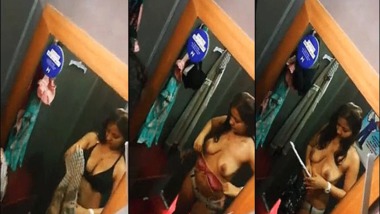 Wonderful video with erotic from changing room spy cam