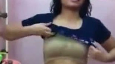 Punjabi sister wears cloths after shower bath mms