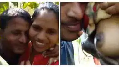 जंगल में किसिंग और बूब्स सकिंग का मजा लेती देहाती मराठी लड़की