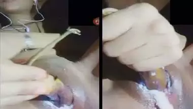 Video call sex masturbating creamy pussy viral GF