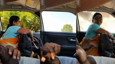 Man shows his dick to a milf in a moving van in Tamil porn