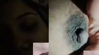 Dark nipples bhabhi nude private cam show at night