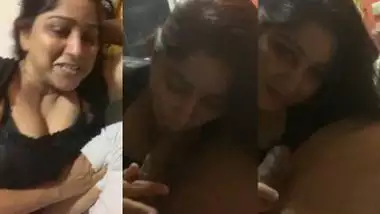 Lady gets excited when she sucks her lover’s dick